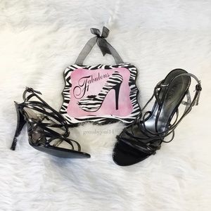 Guess Strap Sandal Black High Heels  Size 7.5M